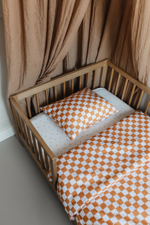 Hoeslaken Hydrofiel - DOTS WARM WIT