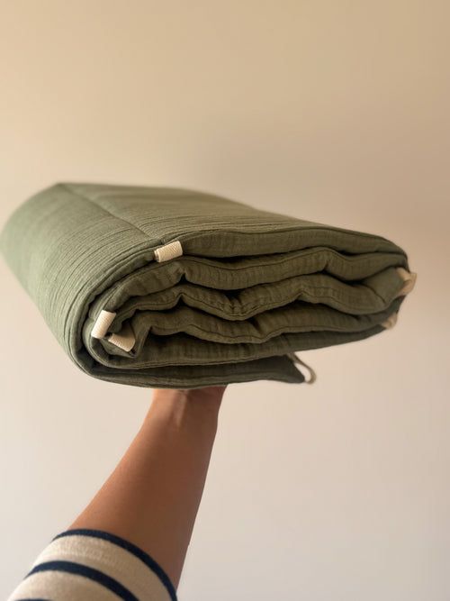 Bedbumper Hydrofiel 180 CM - SAGE GROEN