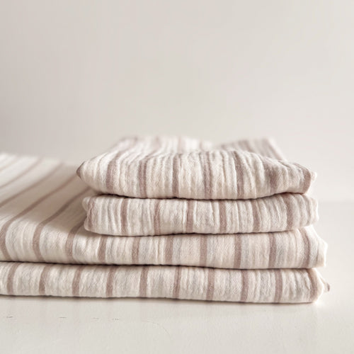 Hydrofiel doek - BEIGE STREEPJES