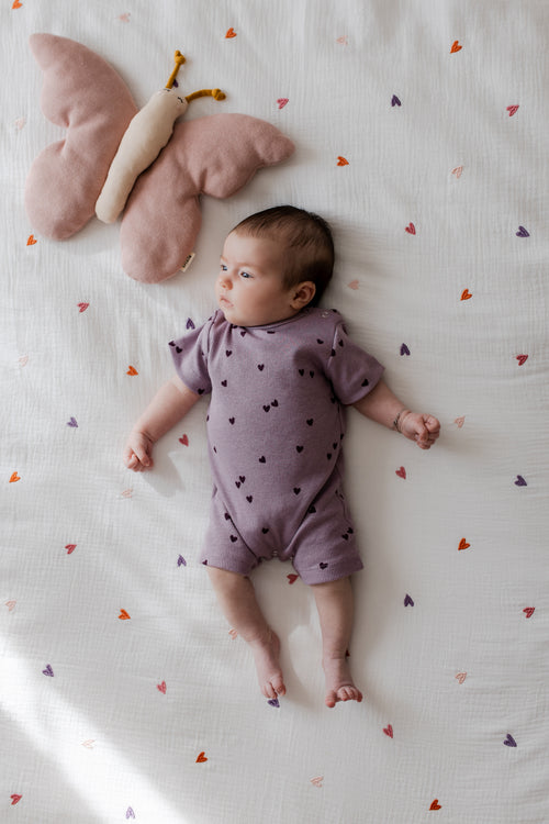 Zomerpakje Ribstof - MAUVE HARTJES