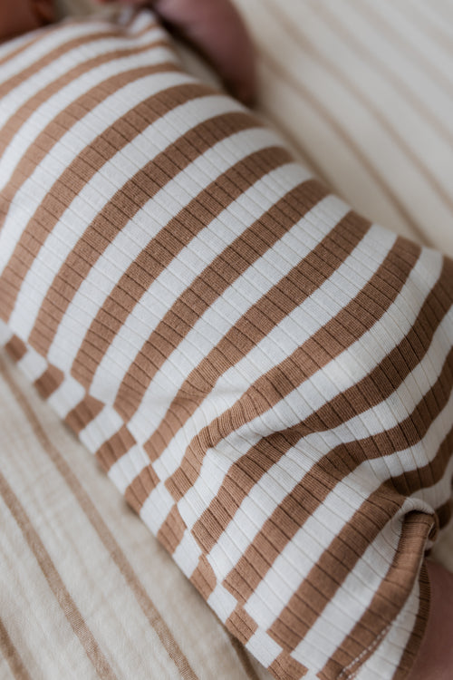 Zomerpakje Rib Jersey - STREEPJES KANEEL